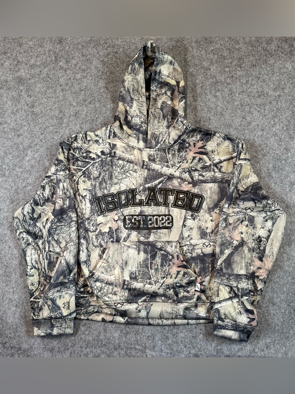 Akimbo Club x Realtree Edge Camo Isolated Hoodie XL 100% Organic Cotton Unisex